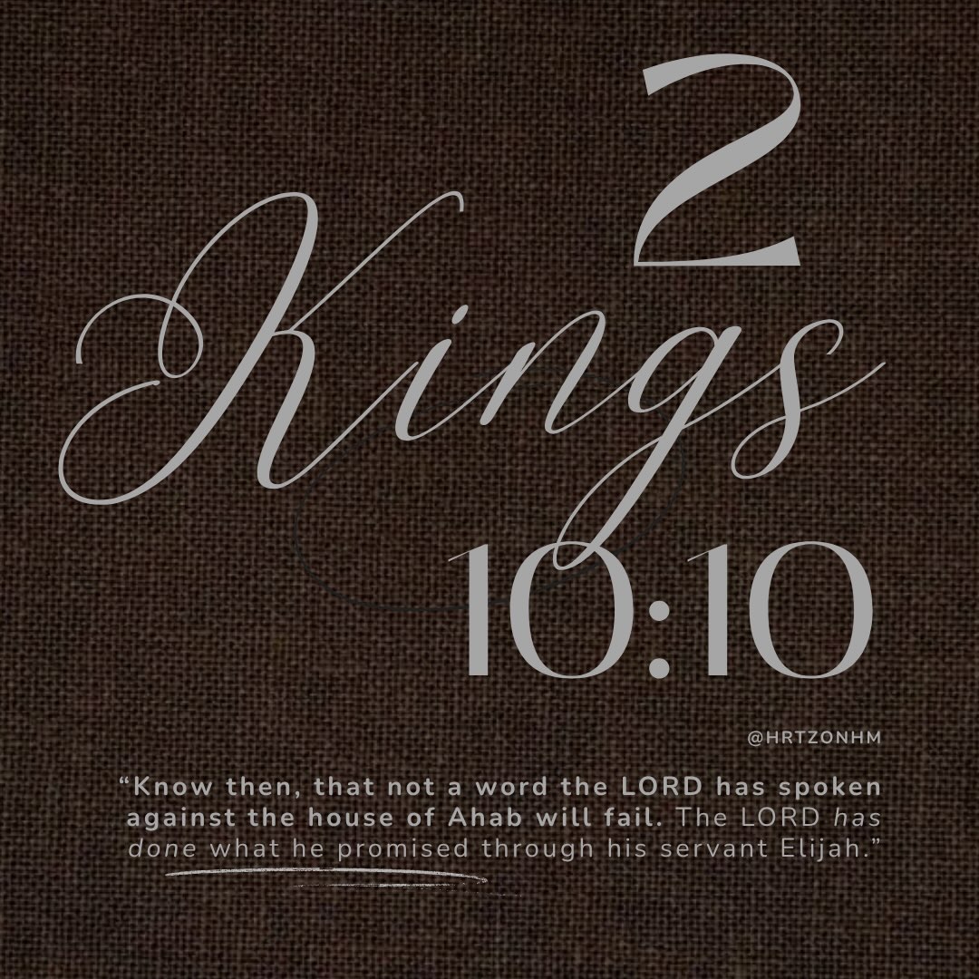 Reflection: Not a word will fail — 2 Kings 10:10